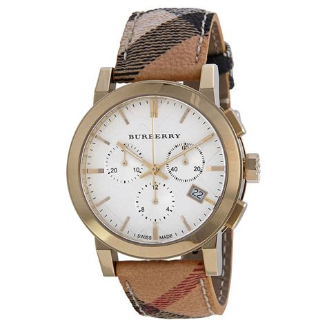 mens burberry haymarket watch|Burberry The City Chronograph White Dial Haymarket .